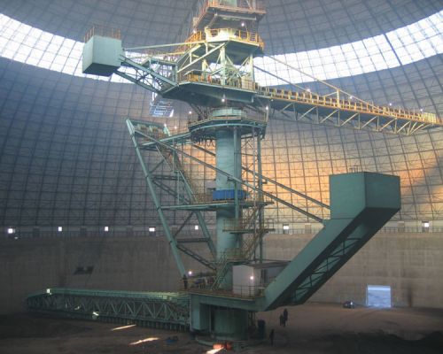 Circular Top-Stacking Side-Reclaiming Stacker and Reclaimer