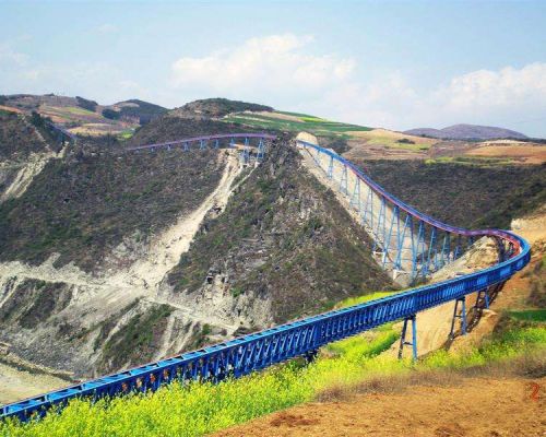 Long Distance Plane Turning Belt Conveyor